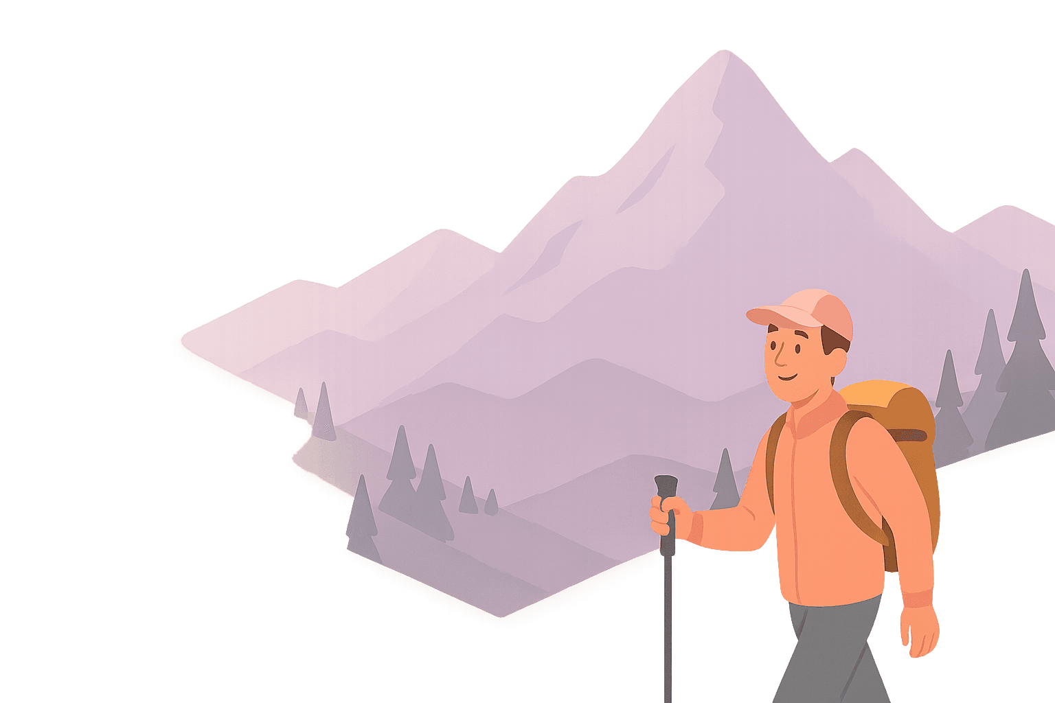 Górska sceneria w lawendowych barwach